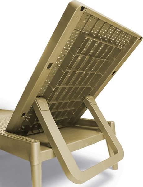 ONDIS24 Gartenliege Numana Sonnenliege mit 4-fach verstellbarer Rückenlehne, in Rattan-Optik, UV-beständig, witterungsbeständig, wetterfest Bild 6