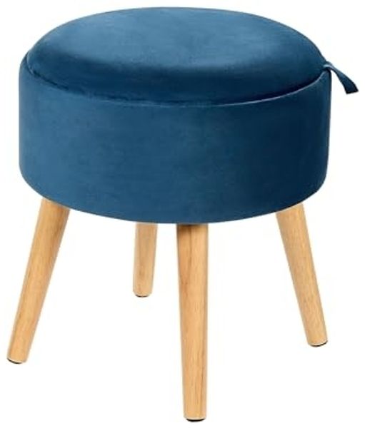 Hocker NEELY Marineblau Samtstoff