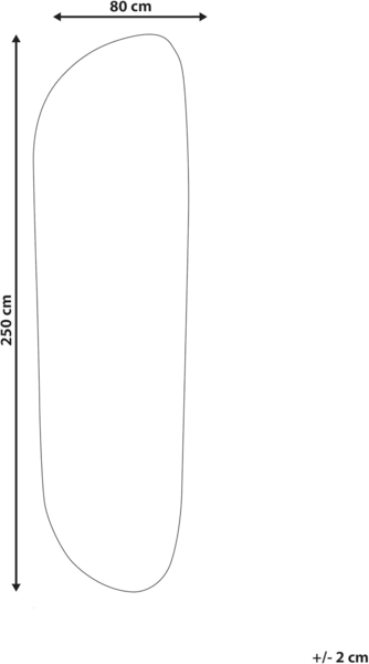 Teppich Viskose hellbeige 80 x 250 cm Kurzflor BERANI Bild 3