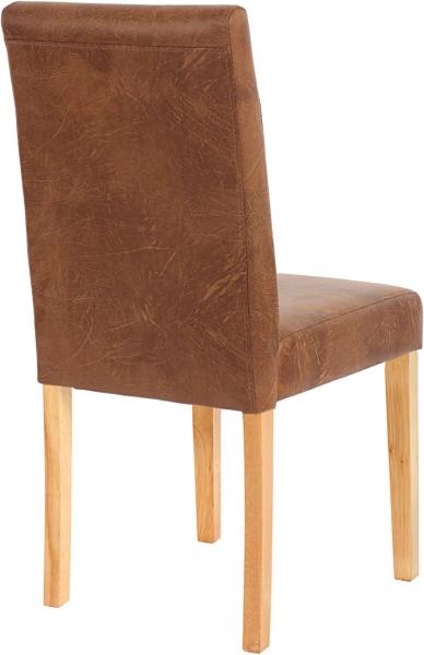 6er-Set Esszimmerstuhl Stuhl Küchenstuhl Littau ~ Textil, Wildlederimitat, helle Beine Bild 7