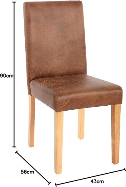 6er-Set Esszimmerstuhl Stuhl Küchenstuhl Littau ~ Textil, Wildlederimitat, helle Beine Bild 3