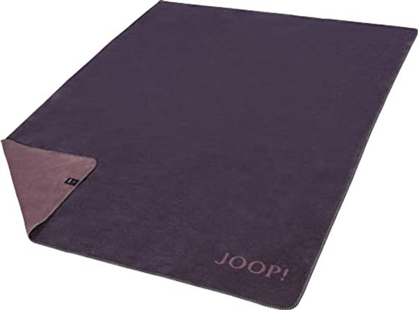JOOP! 'Uni-Doubleface' Wohndecke, Baumwollmischgewebe, violett / mauve, 150 x 200 cm