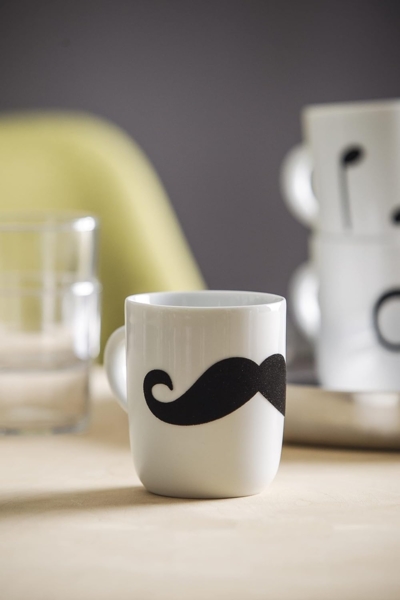 Becher 0,35 l touch! Pronto Statement Mugs touch! Schwarz Moustache Kahla Becher - Mikrowelle geeignet, Spülmaschinenfest Bild 4