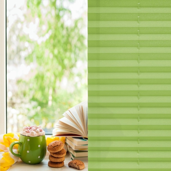 Plisseerollo ohne Bohren Klemmfix 55x130 cm(BxH) Grün Jalousie Sonnenschutz Easyfix Faltrollo Lichtdurchlässig Rollo für Fenster & Tür Bild 3