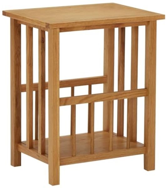 vidaXL Zeitungstisch 45x35x55 cm Eiche Massivholz 289183