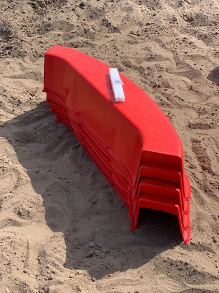 \"Buri Premium Sandkasten aus Kunststoff in verschiedenen Farben 150 x 150 x 20 cm Made in Germany rot\" Bild 3