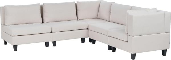 Ecksofa UNSTAD Helles Beige Stoff