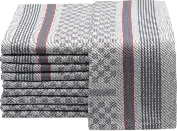 ZOLLNER Geschirrtuch, (Spar-Set, 10-tlg), 45 x 90 cm, 100% Baumwolle, vom Hotelwäschespezialisten