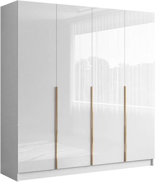 Lookway Kleiderschrank AUREL 4D mit Hochglanz Fronten und Schubladen