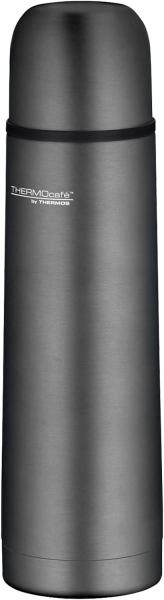 TC BEVERAGE BOTTLE 0,50l, stone grey, Thermosflasche aus Edelstahl, 12 h heiß / 24 h kalt, absolut dicht mit Drehverschluss und Becher, für Uni, Schule, Büro, Reisen, by THERMOS, Isolierflasche türkis