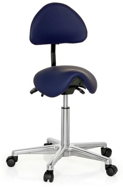 hjh OFFICE Arbeitsstuhl Arbeitshocker TOP WORK 20 Kunstleder Blau