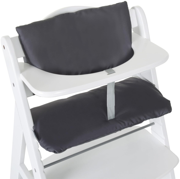 Hauck Hochstuhlauflage Deluxe - Grau, (2 St), 2 tlg. Sitzkissen für Alpha Hochstuhl Sitzverkleinerer Sitzauflage