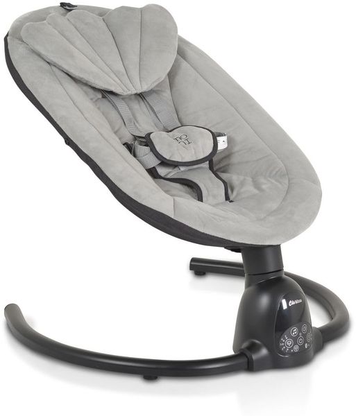 Moni Babywippe Clarissa elektrisch Moskitonetz Fernbedienung Musikfunktion Timer grau Bild 2