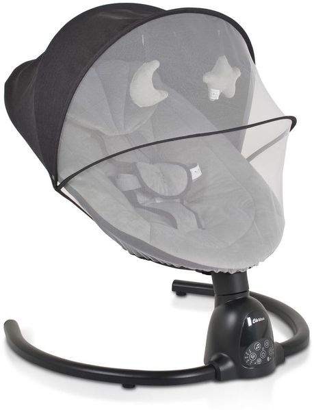 Moni Babywippe Clarissa elektrisch Moskitonetz Fernbedienung Musikfunktion Timer grau Bild 4