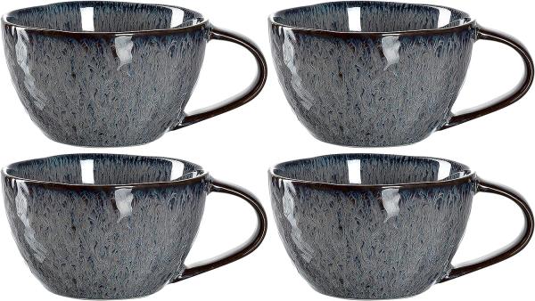 Leonardo MATERA Keramiktasse 290 ml anthrazit 4er Set