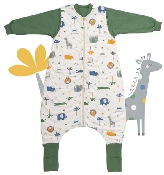 Schlummersack Kinderschlafsack Schlafsack mit Füßen und umklappbaren Bündchen, 2.5 Tog OEKO-TEX