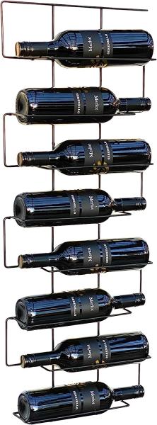 Weinregal Flaschenregal Metall Schwarz Schmal 96135 Wand Flaschenständer Flasche