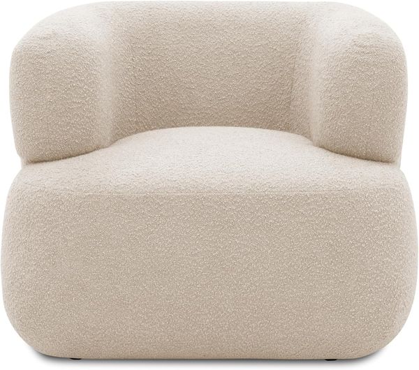 DOMO. collection Sessel Molina, Polstersessel mit Federkern, Armsessel in organischer Form, rund, Cocktailsessel, Loungesessel 90 x 86 x 71 cm (BxTxH), beige