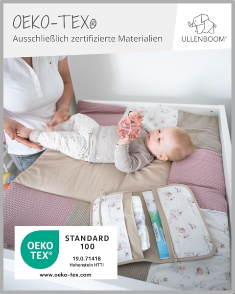 ULLENBOOM ® Wickelauflagenbezug 75x85 cm Märchenwald (Made in EU) - abnehmbarer Bezug für Wickelauflage 85x75, Baby Überzug für Wickelunterlage aus Baumwolle, Wickelbezug für Wickeltisch Bild 2
