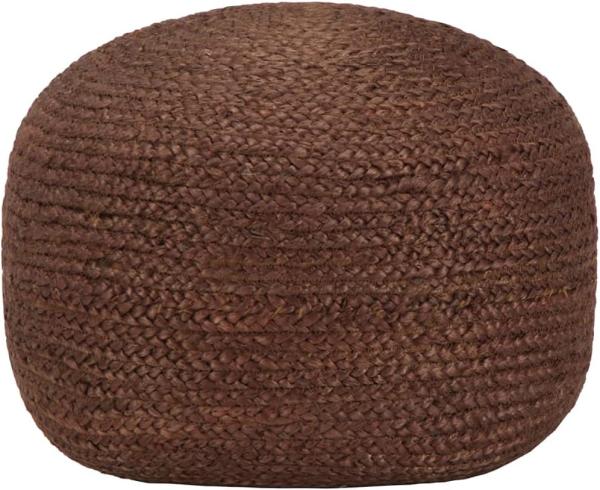 Handgefertigter Sitzpuff Braun 40x45 cm Jute [248084]