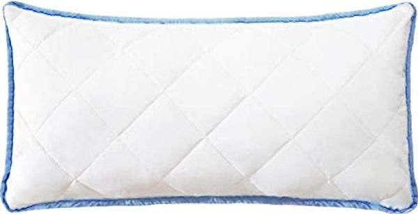 Kissen 80x80 aus Mikrofaser - Kopfkissen mit flauschiger Hohlfaserfüllung - Schlafkissen für jede Schlafposition - Waschbar - Öko-Tex zertifiziert - Kissen 80x80 blau-weiß