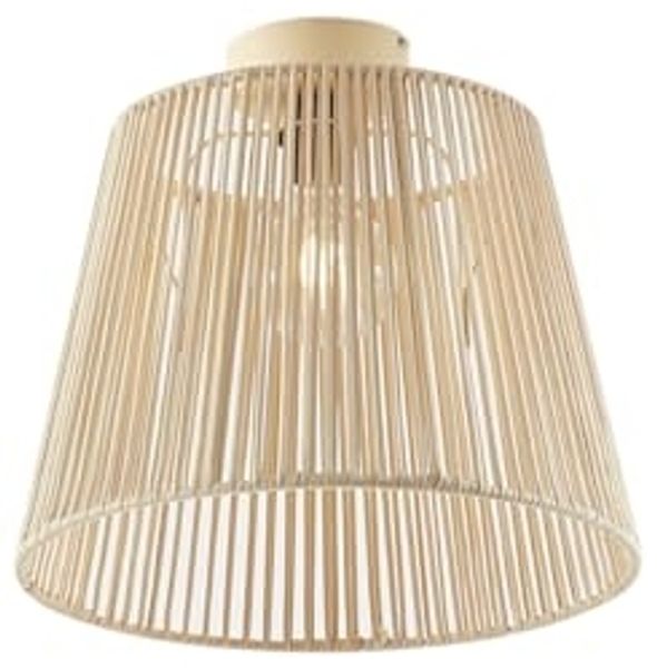 Qazqa Außen-Deckenleuchte Jayla, ohne Leuchtmittel, E27, Beige, Japandi, Seil, 1-flammig