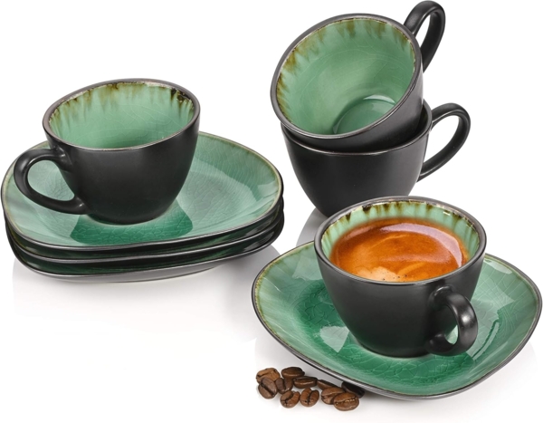 SÄNGER Espressotassen Set Palm Beach 8 teilig