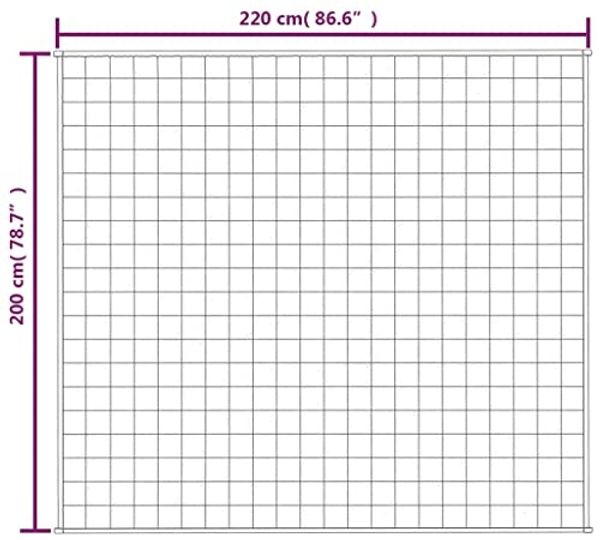 vidaXL Gewichtsdecke Stoff, 1 x Gewichtsdecke, Hellgrau, 200x220 cm, Baumwolle, 13 kg Bild 7