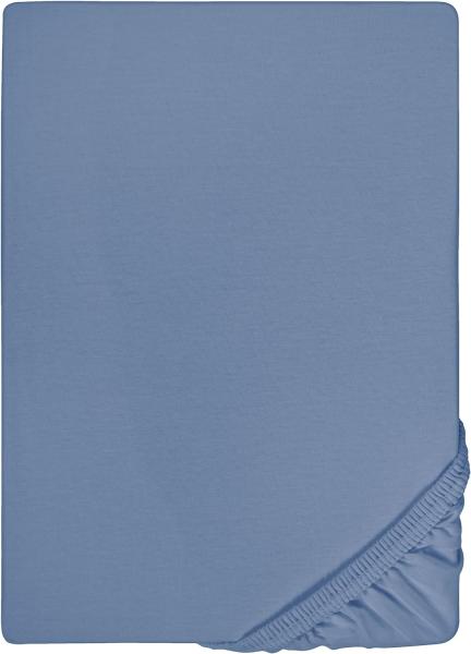 Biberna Feinjersey Spannbettlaken Spannbetttuch 180x200 cm - 200x200 cm Ozeanblau