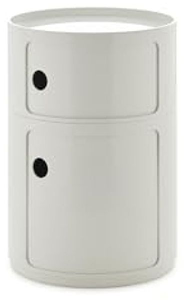 Kartell Componibili Big, Container 2-fächer, Durchmesser 42 cm, Weiss