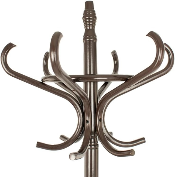 PROREGAL® Garderobenständer Freistehender Garderoben- & Regenschirmständer aus Holz, Braun