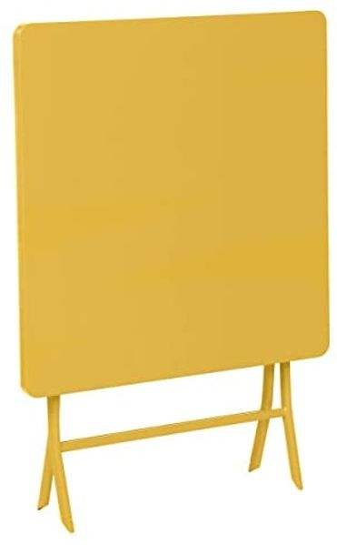 Hespéride - Quadratischer klappbarer Gartentisch Greensboro Senfgelb - 2 Plätze - Senfgelb Bild 6