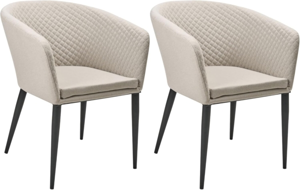 Gartenstuhl 2er Set CURGOS Stoff Beige