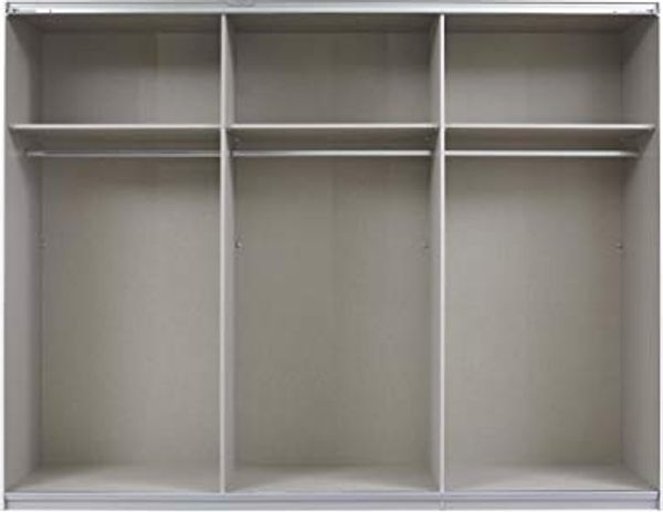 Rauch Möbel Caracas Schrank Kleiderschrank Schwebetürenschrank, Eiche Artisan mit 1 Spiegeltür 3-türig inkl. Zubehörpaket Basic 3 Einlegeböden, 3 Kleiderstangen, BxHxT 271 x 210 x 62 cm Bild 6