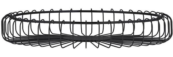 Blomus Drahtkorb Estra, Obstkorb, Obstschale, Stahl pulverbeschichtet, Black, D 37 cm, 64227
