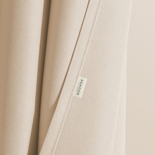 ROOM99 Vorhang mit Kräuselband Aura 180x260 cm Breite x Höhe Schiebegardinen Deko Modern Curtain Gardine Wohnzimmer Schlafzimmer Creme, 1 Stück Bild 4