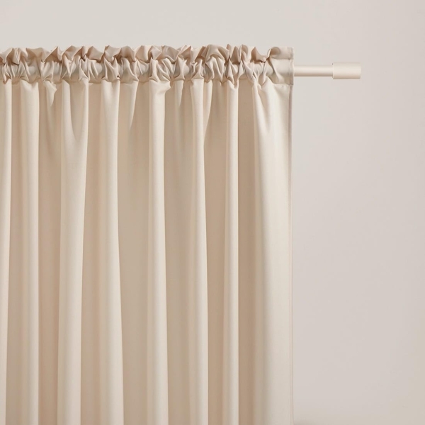 ROOM99 Vorhang mit Kräuselband Aura 180x260 cm Breite x Höhe Schiebegardinen Deko Modern Curtain Gardine Wohnzimmer Schlafzimmer Creme, 1 Stück Bild 2