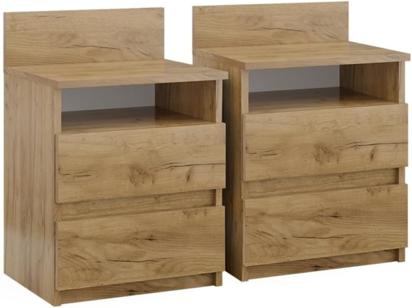 Nachttisch Monty Goldkraft Eiche 2er Set Vicco