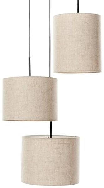 Hängeleuchte PARGUAZA Leinen Hellbeige