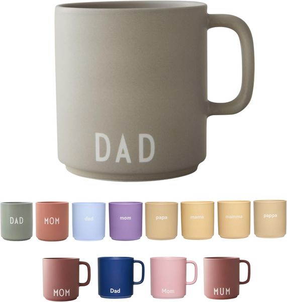 Design Letters Becher mit Henkel Favourite Cup Dad Hellgrau 10101008CLGRDAD