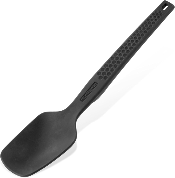 Fackelmann Servierlöffel Statement, Kochlöffel, Küchenutensil, Silikon, Metall, Grau, 29 cm, 25292