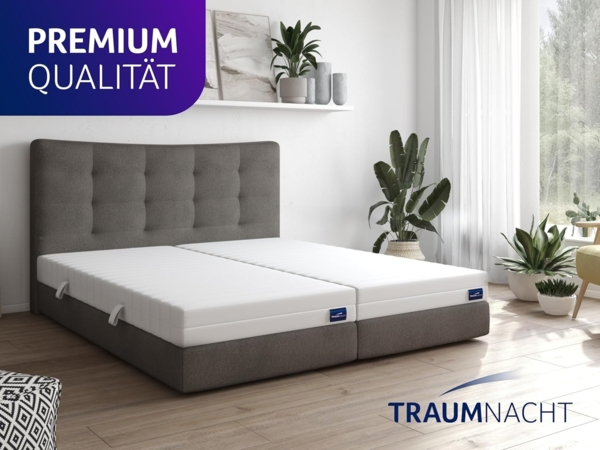 Traumnacht Basic Tonnentaschenfederkernmatratze, Härtegrad 3 (H3), 80x200 cm, weiß Bild 2