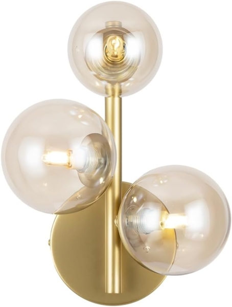 Maytoni Wandleuchte Dallas 3-flammig gold cognac Bild 1