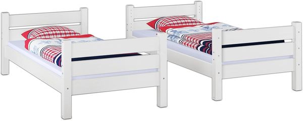 Erst-Holz Etagenbett für Erwachsene weiß 90x200, Nische 80 cm teilbar Bild 7