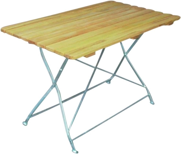 FRG Handels GmbH Gartentisch Klapptisch 9306 | Gartenmöbel | Robinienholz & Flachstahl verzinkt | 110x70 cm