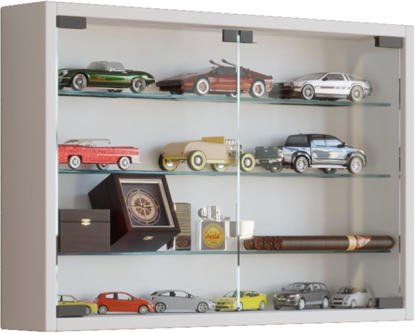 VCM Wandvitrine Mandosa 912945 Weiß H. 40 x B. 60 x T. 10 cm