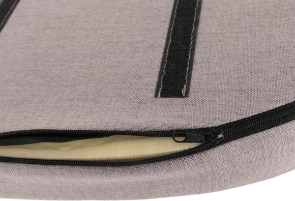 2er-Set Esszimmerstuhl HWC-O27, Küchenstuhl Polsterstuhl Stuhl, Stoff/Textil (280g/m²) Metall ~ hellgrau Bild 6