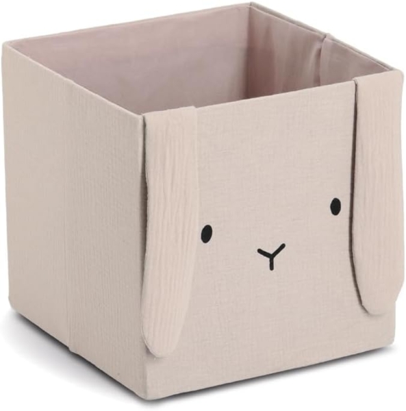 Zeller Present Aufbewahrungsbox "Hase", Musselin, Tiermotiv, kinderfreundlich, faltbar