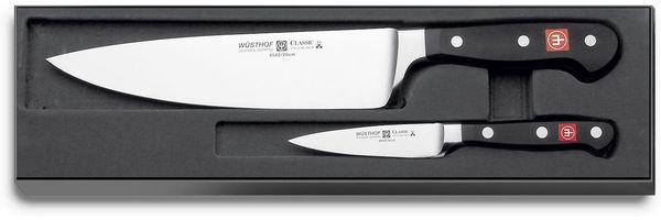 Wüsthof Messersatz 2-teilig, Classic (9755), Profi-Messerset inkl. Kochmesser (20 cm Klinge) und Gemüsemesser (9 cm), sehr scharfe Kochmesser