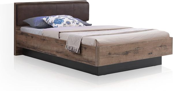 Möbel-Eins JESOLO Jugendbett / Bettanlage, Material Dekorspanplatte, schlammeichefarbig 120x200 cm